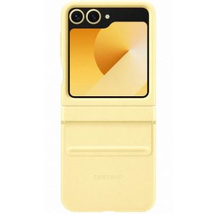 Шкіряний чохол для Samsung Galaxy Z Flip6 Жовтий Leather Case