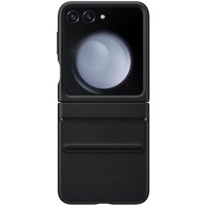 Шкіряний чохол для Samsung Galaxy Z Flip5 Чорний Leather Case