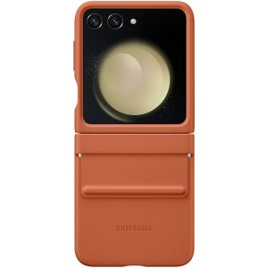 Шкіряний чохол для Samsung Galaxy Z Flip5 Коричневий Leather Case