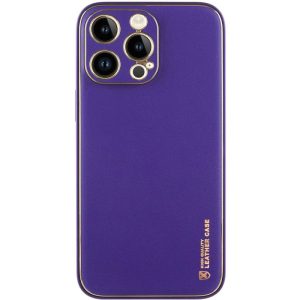 Шкіряний чохол для Apple iPhone 14 Pro Max Фіолетовий Xshield