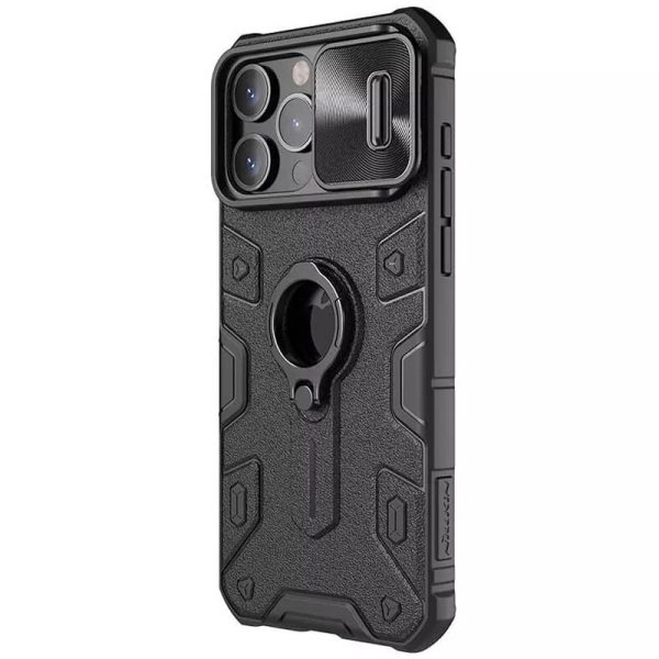 Чохол для iPhone 15 Pro Max Чорний Nillkin CamShield Armor (шторка на камеру) - Зображення 2