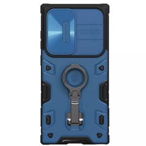 Чохол для Samsung Galaxy S23 Ultra Синій Nillkin CamShield Armor Pro no logo (шторка на камеру)