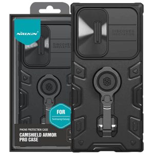 Чохол для Samsung Galaxy S23 Ultra Чорний Nillkin CamShield Armor Pro no logo (шторка на камеру)