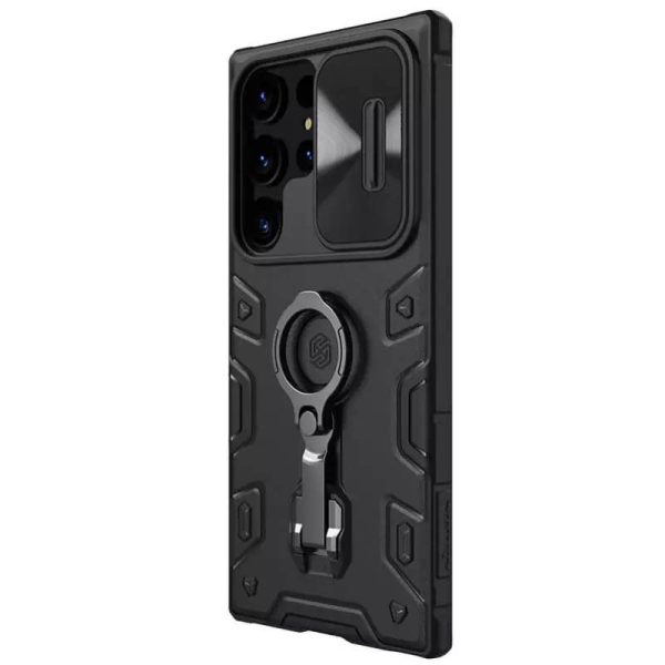 Чохол для Samsung Galaxy S23 Ultra Чорний Nillkin CamShield Armor Pro no logo (шторка на камеру) - Зображення 4