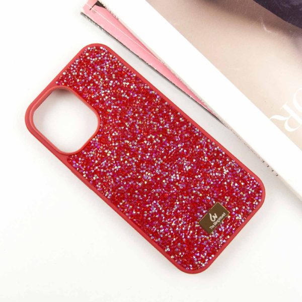 Чохол для iPhone 16 Червоний Bling World Rock Diamond - Зображення 2