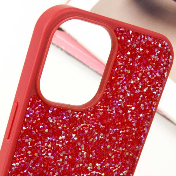 Чохол для iPhone 16 Червоний Bling World Rock Diamond - Зображення 6
