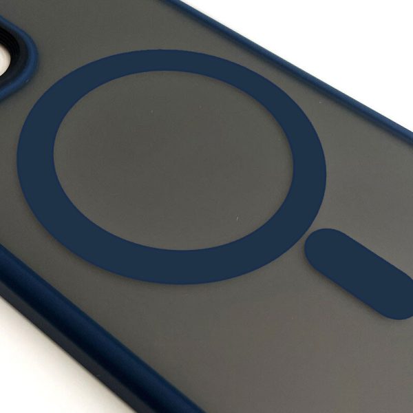 Чохол для iPhone 15 Plus Синій Metal Buttons with MagSafe - Зображення 3