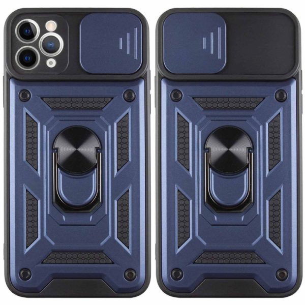 Ударостійкий чохол для Apple iPhone 11 Pro Синій Camshield Serge Ring - Зображення 3