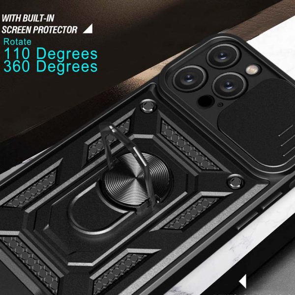Ударостійкий чохол для Apple iPhone 11 Pro Чорний Camshield Serge Ring - Зображення 4