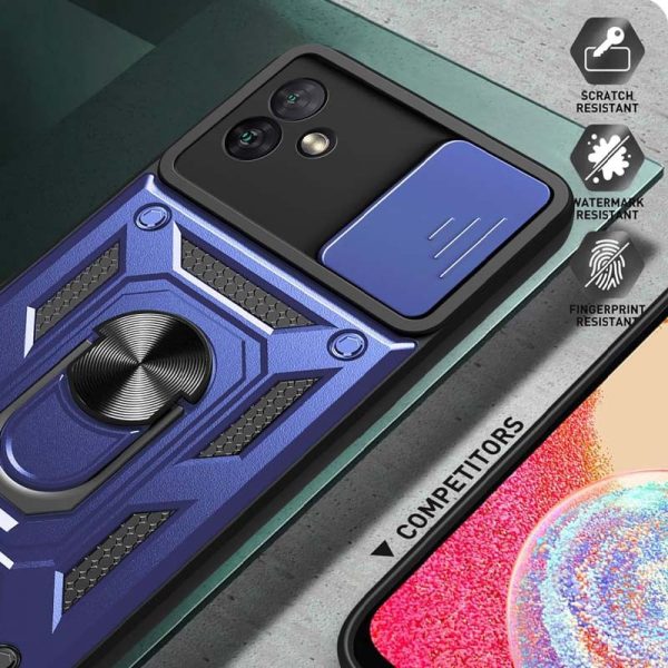 Ударостійкий чохол для Samsung Galaxy A05 Синій Camshield Serge Ring - Зображення 4
