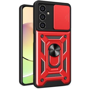 Ударостійкий чохол для Samsung Galaxy M34 5G Червоний Camshield Serge Ring