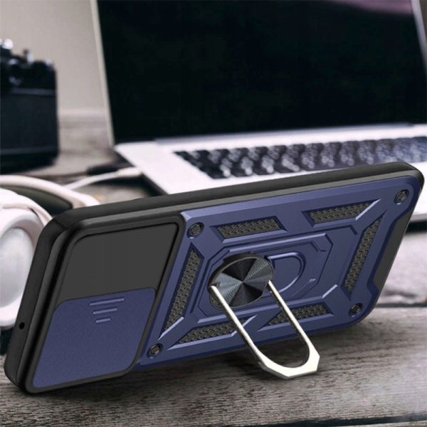 Ударостійкий чохол для Samsung Galaxy M34 5G Синій Camshield Serge Ring - Зображення 3