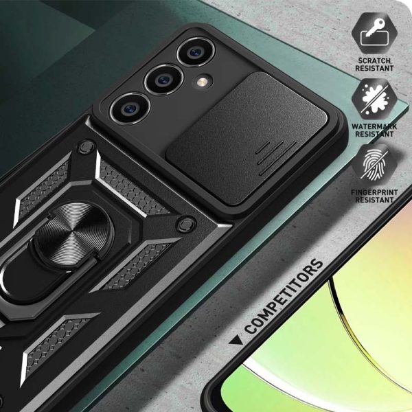 Ударостійкий чохол для Samsung Galaxy M34 5G Чорний Camshield Serge Ring - Зображення 7