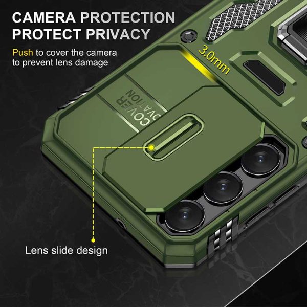 Ударостійкий чохол для Samsung Galaxy S21 Оливковий Camshield Army Ring - Зображення 2