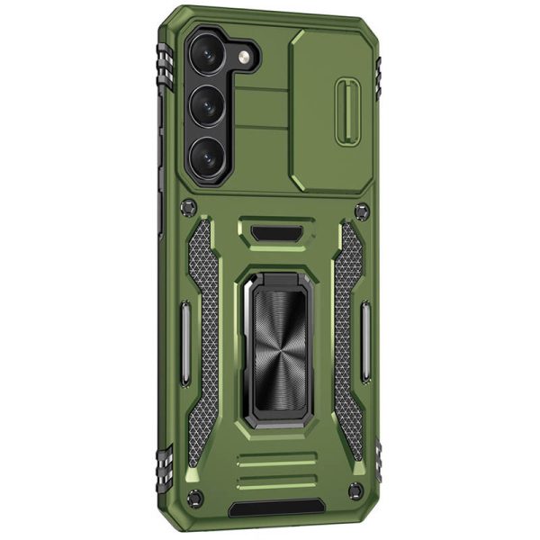 Ударостійкий чохол для Samsung Galaxy S21 Оливковий Camshield Army Ring - Зображення 5