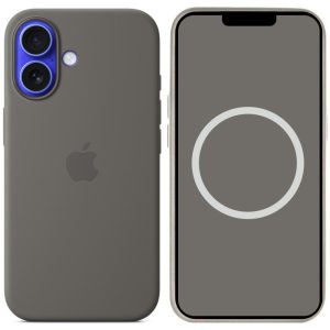 Чохол для iPhone 16 Сірий Сірий Silicone case full with Magsafe and Animation