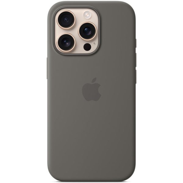 Чохол для iPhone 16 Pro Сірий Сірий Silicone case full with Magsafe and Animation - Зображення 2