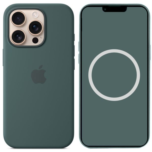 Чохол для iPhone 16 Pro Зелений Silicone case full with Magsafe and Animation