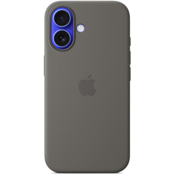 Чохол для iPhone 16 Plus Сірий Сірий Silicone case full with Magsafe and Animation - Зображення 2