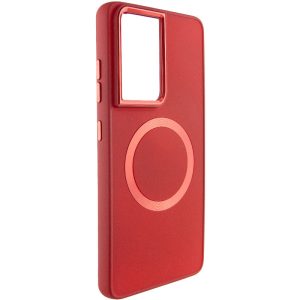 Чохол для Samsung Galaxy S22 Ultra Червоний Bonbon Metal Style with MagSafe