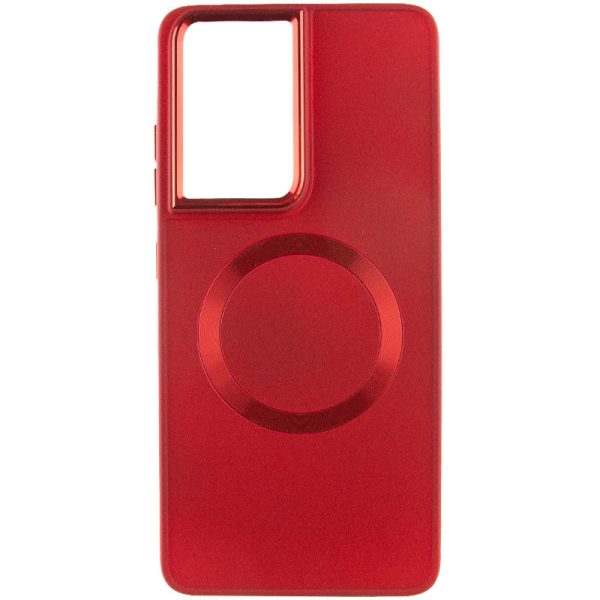 Чохол для Samsung Galaxy S22 Ultra Червоний Bonbon Metal Style with MagSafe - Зображення 2
