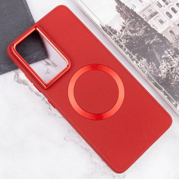 Чохол для Samsung Galaxy S22 Ultra Червоний Bonbon Metal Style with MagSafe - Зображення 4