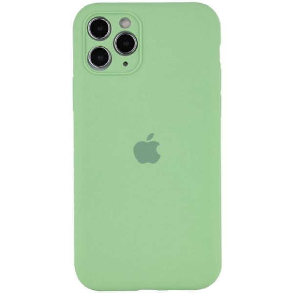Чохол для iPhone 12 Pro М'ятний Silicone Case Full Camera Protective