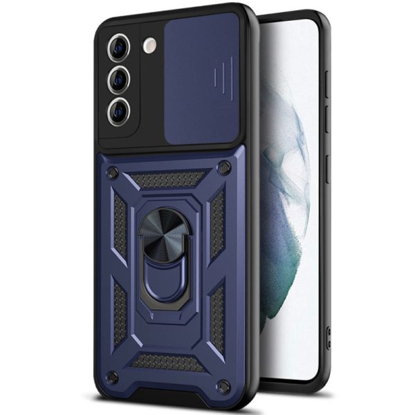 Ударостійкий чохол для Samsung Galaxy S22+ Синій Camshield Serge Ring