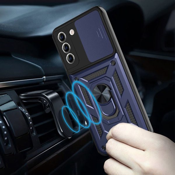 Ударостійкий чохол для Samsung Galaxy S22+ Синій Camshield Serge Ring - Зображення 2
