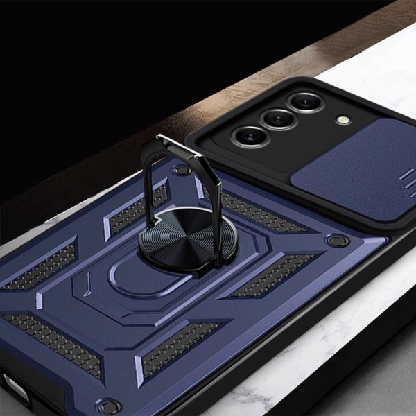 Ударостійкий чохол для Samsung Galaxy S22+ Синій Camshield Serge Ring - Зображення 3