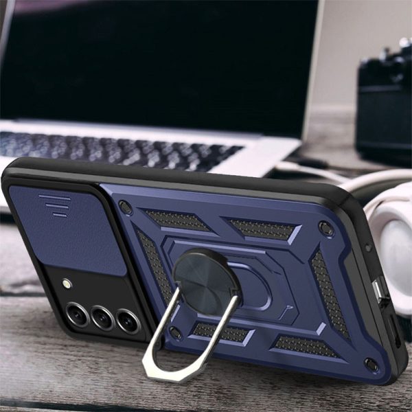 Ударостійкий чохол для Samsung Galaxy S22+ Синій Camshield Serge Ring - Зображення 4