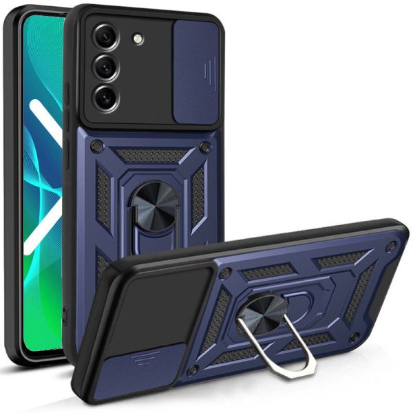 Ударостійкий чохол для Samsung Galaxy S22+ Синій Camshield Serge Ring - Зображення 5