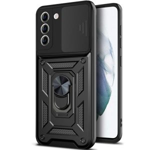 Ударостійкий чохол для Samsung Galaxy S22+ Чорний Camshield Serge Ring