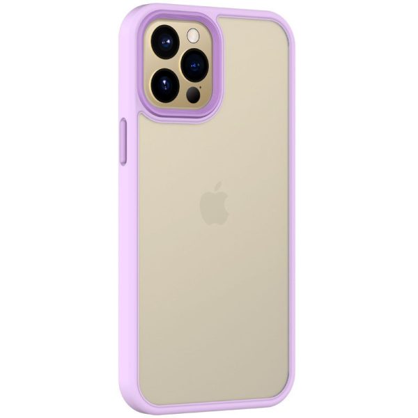 Чохол для iPhone 12 Pro Max Фіолетовий Metal Buttons