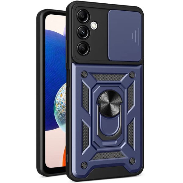 Ударостійкий чохол для Samsung Galaxy M15 5G Синій Camshield Serge Ring