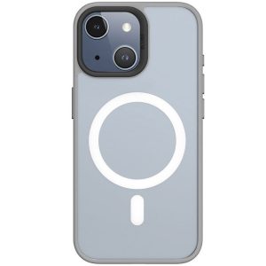 Чохол для iPhone 15 Сірий Синійo Skin Friendly Frosted with MagSafe