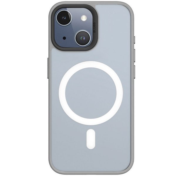 Чохол для iPhone 15 Сірий Синійo Skin Friendly Frosted with MagSafe