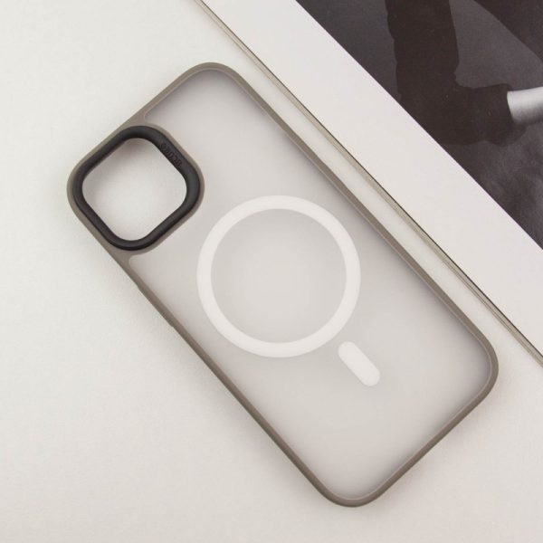 Чохол для iPhone 15 Сірий Синійo Skin Friendly Frosted with MagSafe - Зображення 2