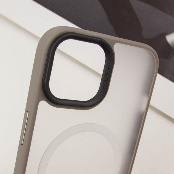 Чохол для iPhone 15 Сірий Синійo Skin Friendly Frosted with MagSafe - Зображення 4