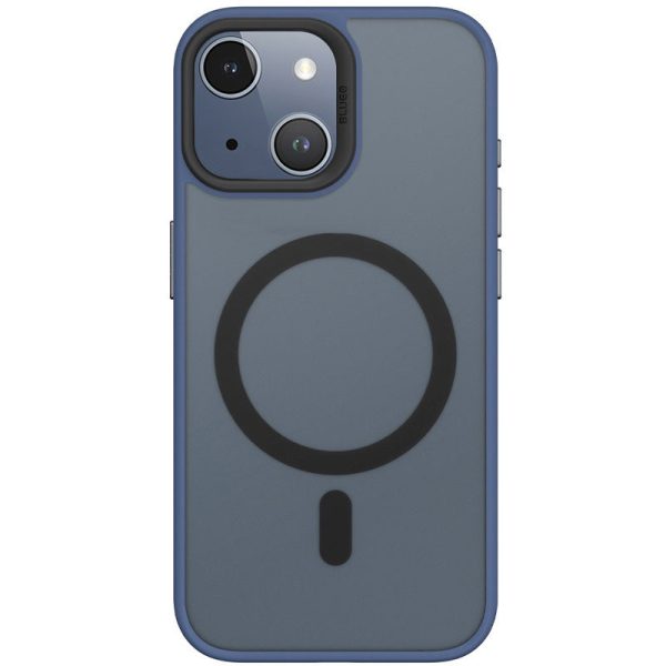 Чохол для iPhone 15 Синій Синійo Skin Friendly Frosted with MagSafe
