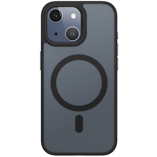 Чохол для iPhone 15 Чорний Синійo Skin Friendly Frosted with MagSafe