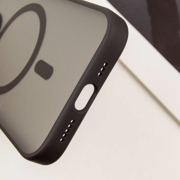 Чохол для iPhone 15 Чорний Синійo Skin Friendly Frosted with MagSafe - Зображення 8