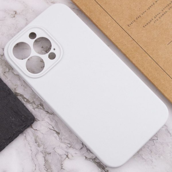 Чохол для iPhone 14 Pro Max Білий Silicone Case Full Camera Protective NO LOGO - Зображення 5