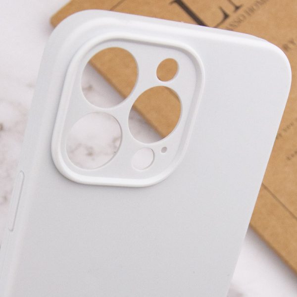 Чохол для iPhone 14 Pro Max Білий Silicone Case Full Camera Protective NO LOGO - Зображення 6