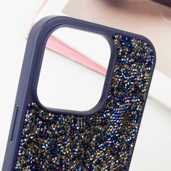 Чохол для iPhone 12 Pro / 12 Синій Bling World Rock Diamond - Зображення 4
