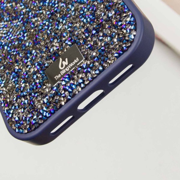 Чохол для iPhone 12 Pro / 12 Синій Bling World Rock Diamond - Зображення 5