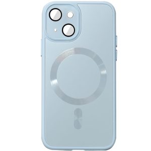 Чохол для iPhone 15 Plus Блакитний TPU+Glass Sapphire Midnight with MagSafe