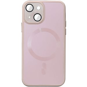 Чохол для iPhone 15 Plus Рожевий TPU+Glass Sapphire Midnight with MagSafe