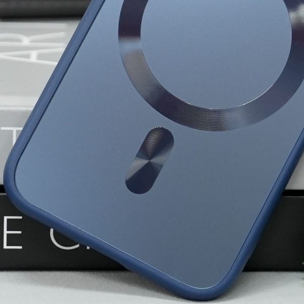 Чохол для iPhone 15 Plus Синій TPU+Glass Sapphire Midnight with MagSafe - Зображення 2