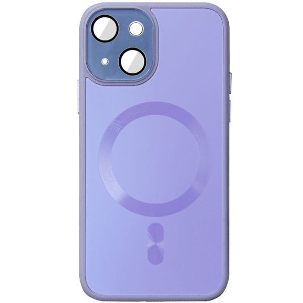 Чохол для iPhone 15 Plus Фіолетовий TPU+Glass Sapphire Midnight with MagSafe